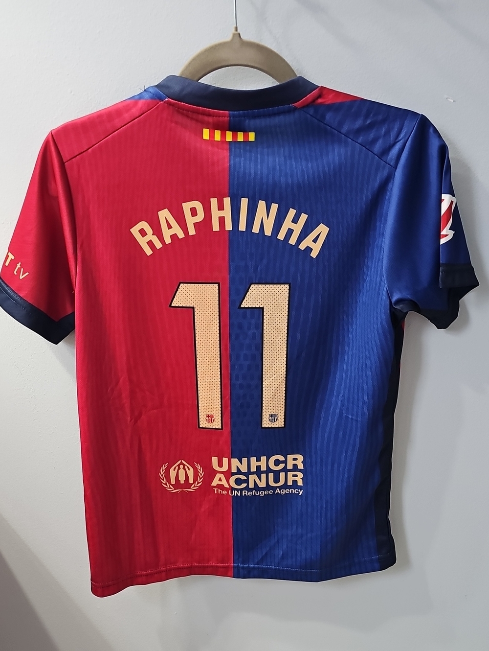 Youth Raphinha #11 FC Barcelona Spain Red & Blue Jersey